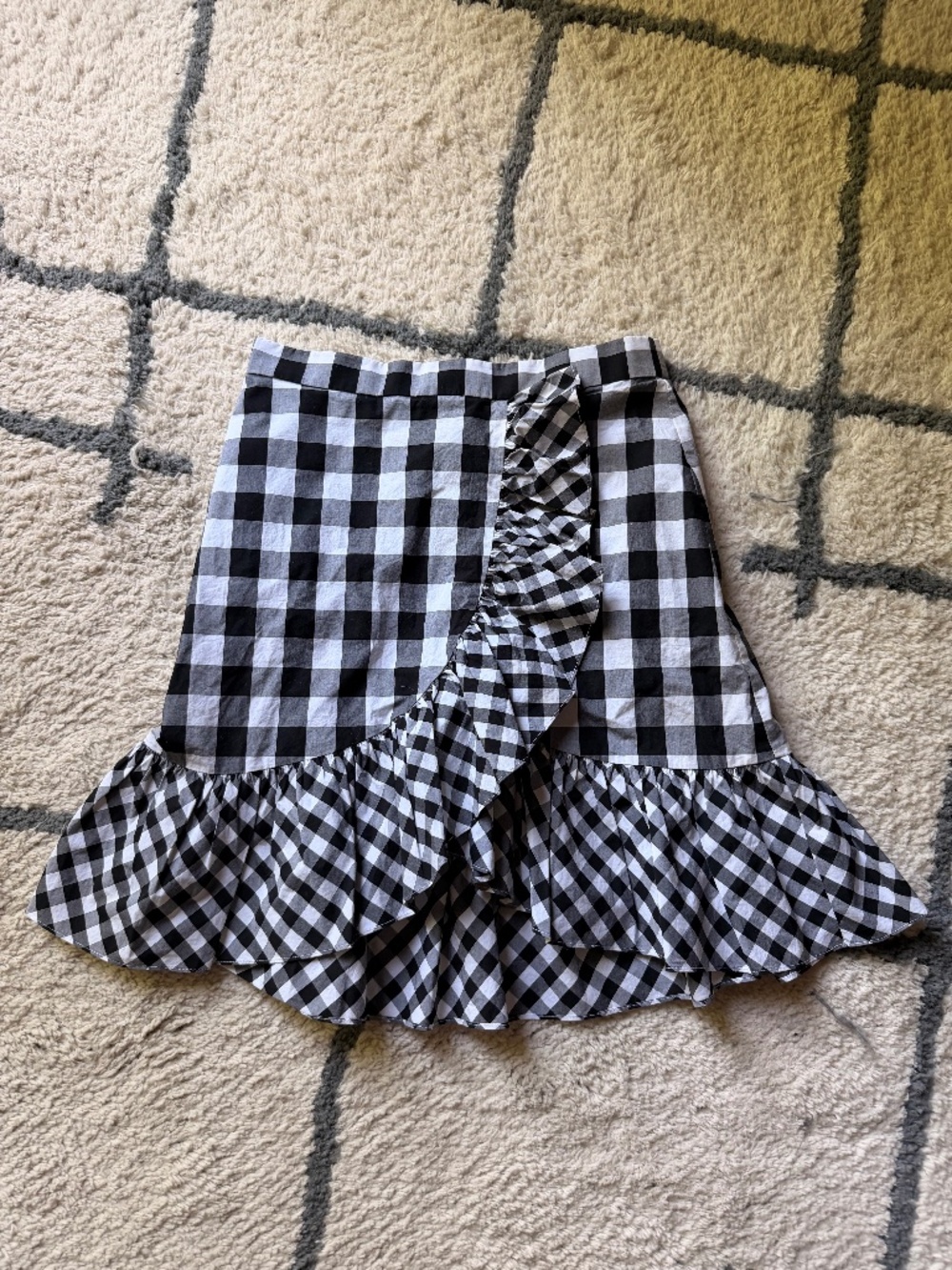 J. Crew Gingham Wrap Mini Skirt